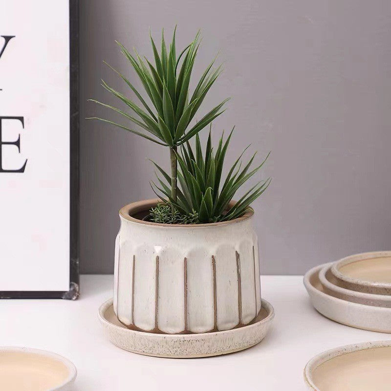 The Margot Pot – Fluted Ceramic Planter