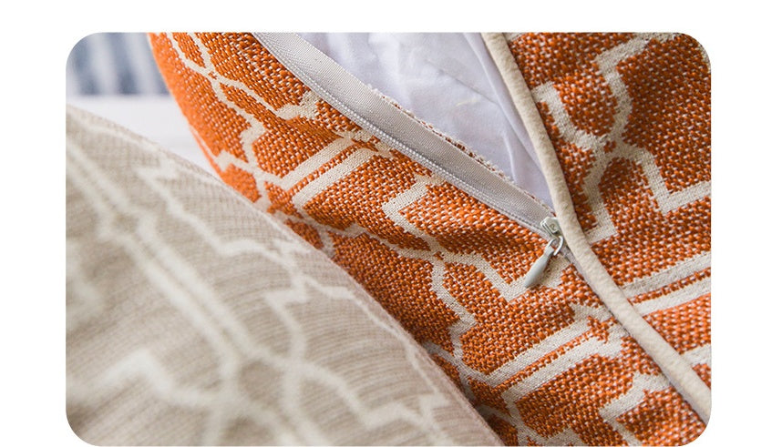 Trellis — Geometric Lattice Throw Pillow Cover