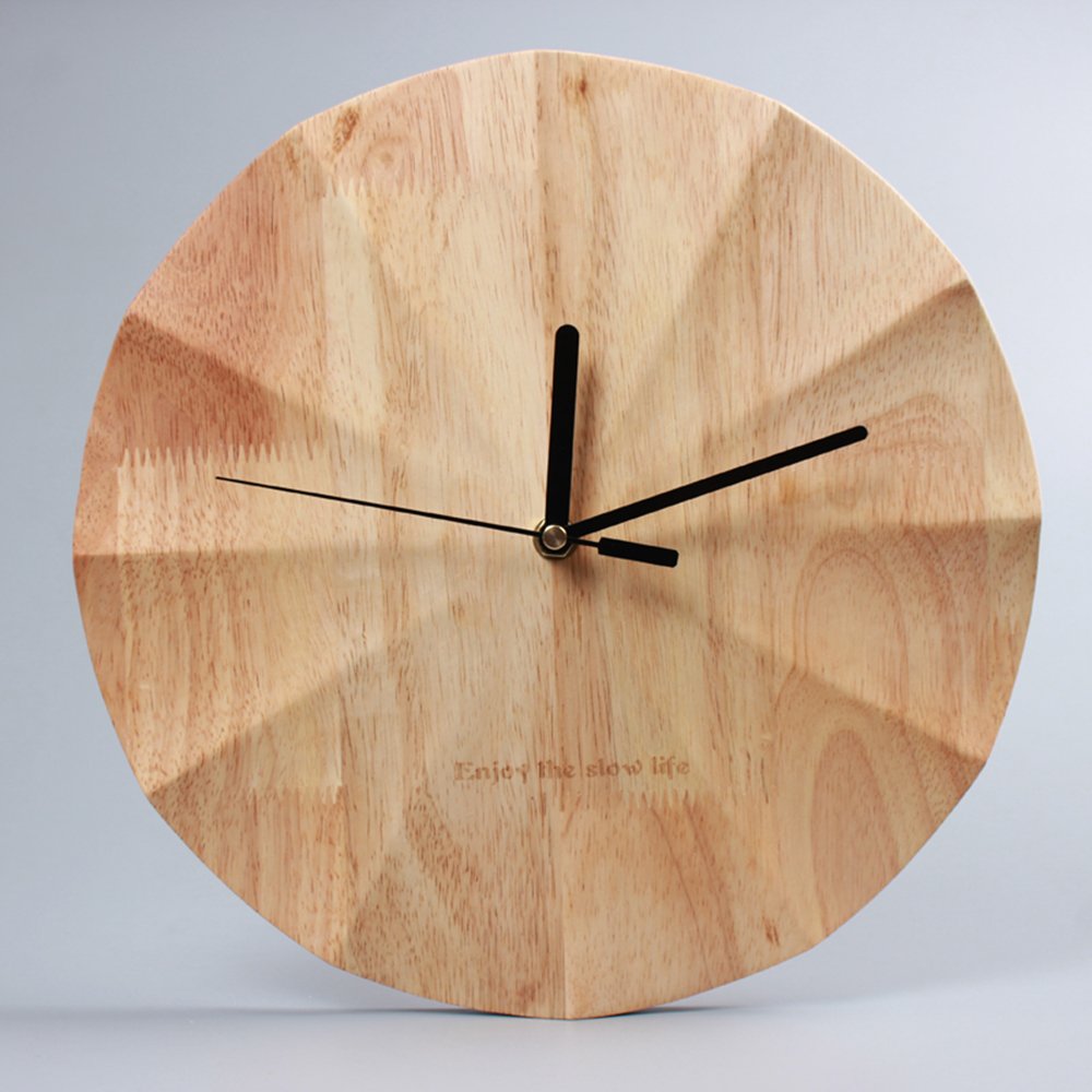 Grove Wall Clock — Silent Natural Wood