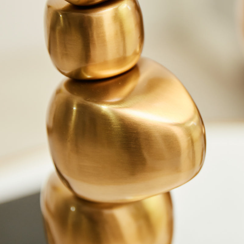 The Cairn Set – Brushed Gold Pillar Candle Holders