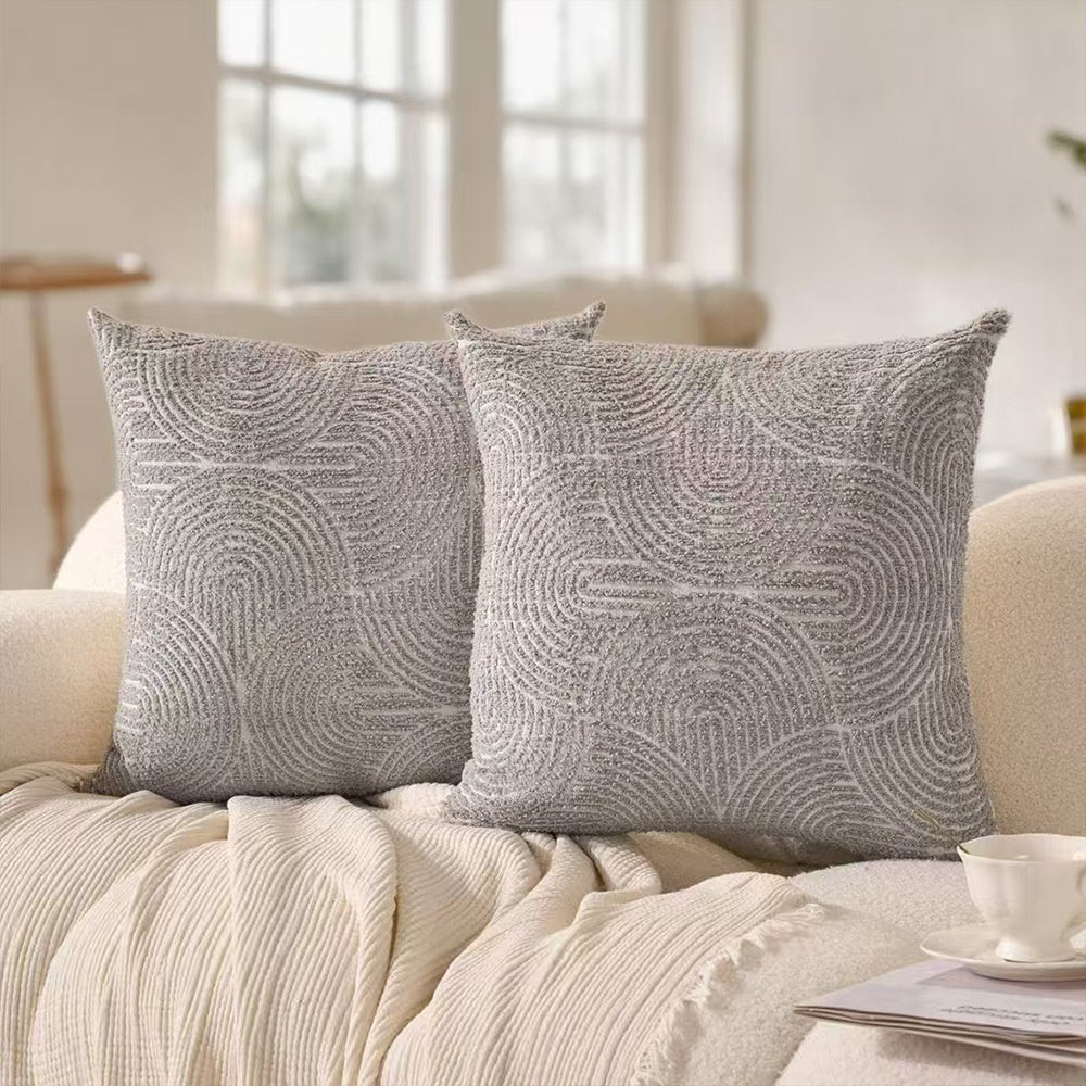 The Arc Chenille Pillow — Tonal Woven Throw Pillow