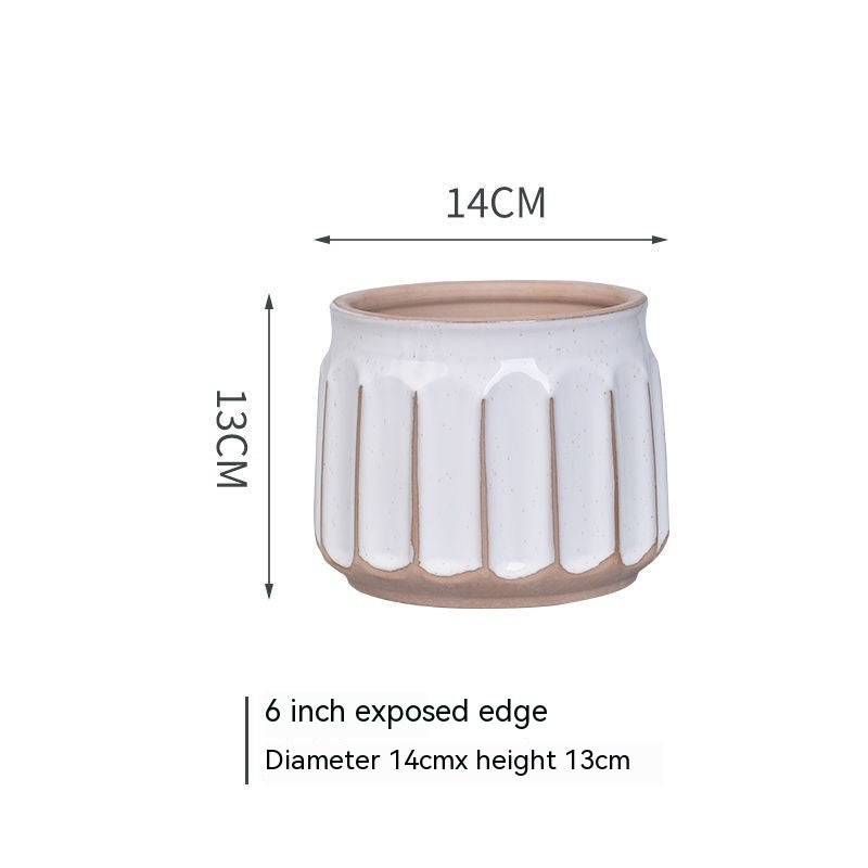 The Margot Pot – Fluted Ceramic Planter