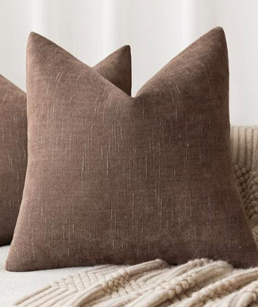 Chenille | Textured Throw Pillow Cover | Soft Solid Color Sofa & Bedroom Cushion Case, Multiple Sizes