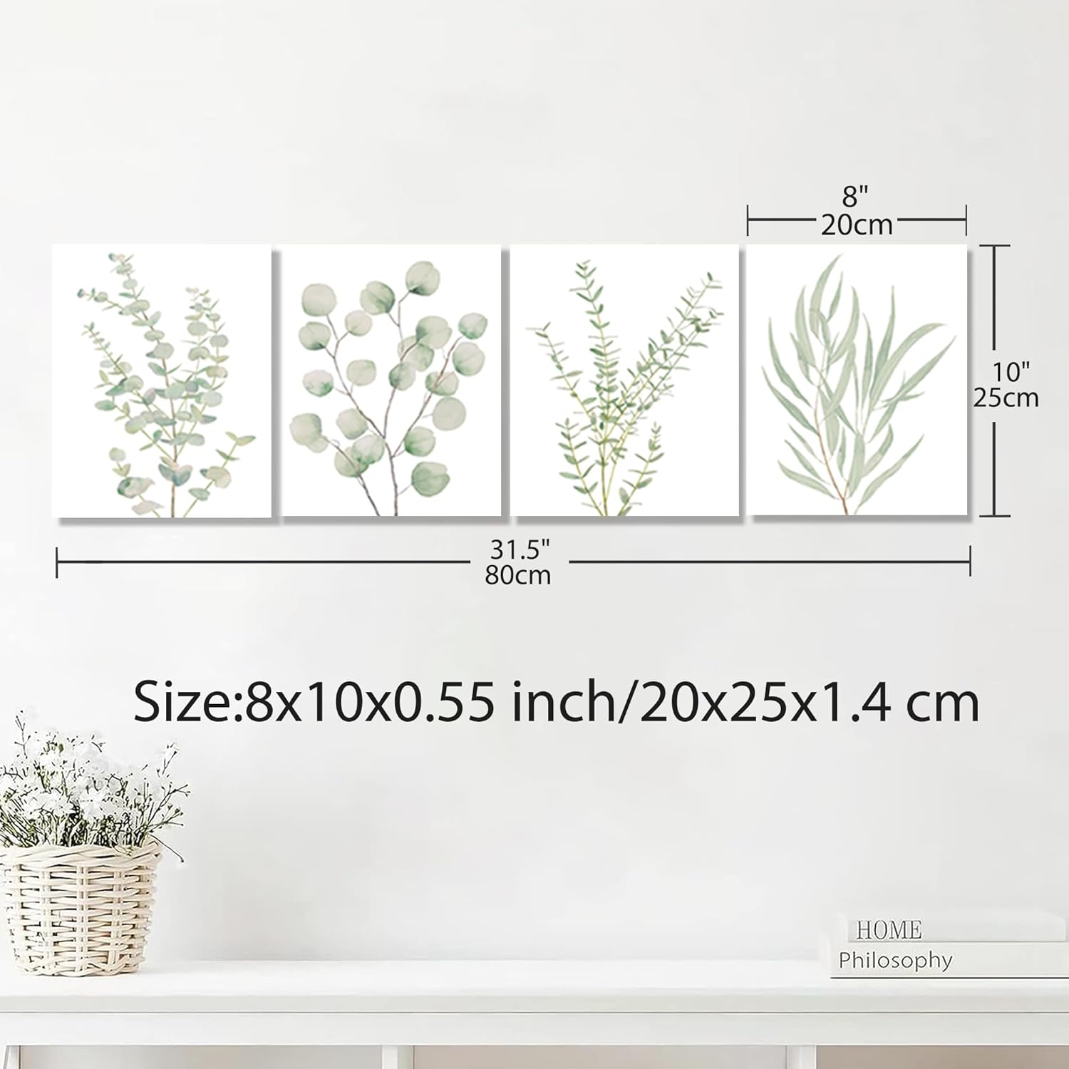 The Celeste Set – Eucalyptus Botanical Wall Art