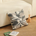The Ebony Leaf Pillow — Botanical Jacquard Throw Pillow