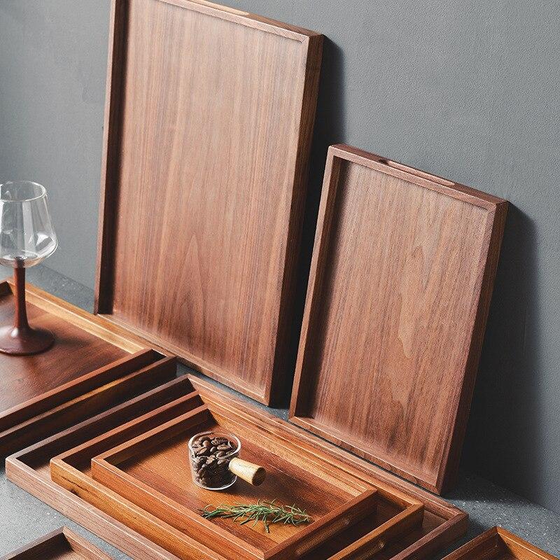 The Quiet Corner Tray – Hand-Polished Walnut Wood