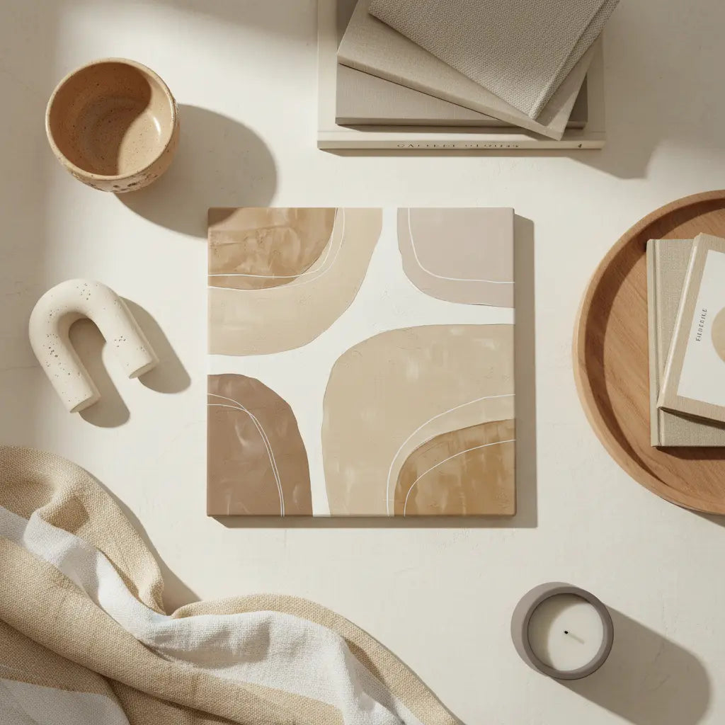 Arch Study | Modern Organic Canvas Wall Art in Warm Neutral Tones