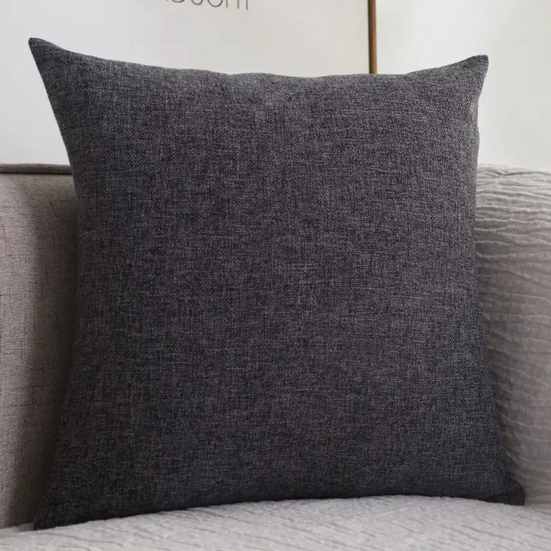 The Solid — Cotton Linen Throw Pillow with Insert