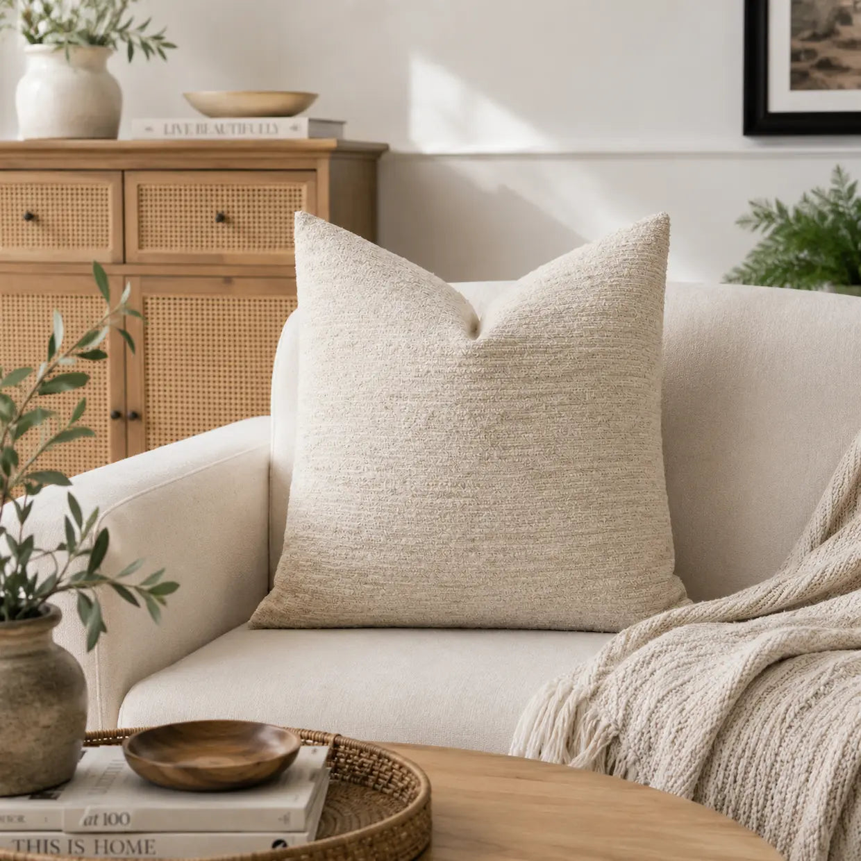 Whisper Weave Chenille Pillow Cover | Textured Neutral Cushion Cover