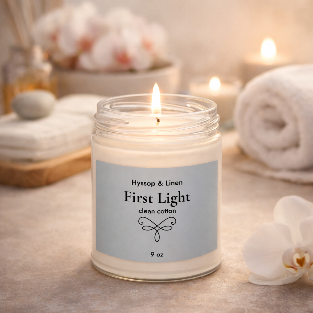 First Light — Clean Cotton Soy Candle