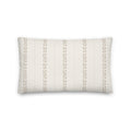 delicate floral stripes on a cream pillow