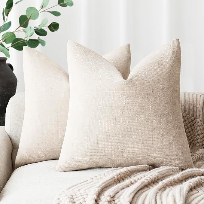 Chenille | Textured Throw Pillow Cover | Soft Solid Color Sofa & Bedroom Cushion Case, Multiple Sizes