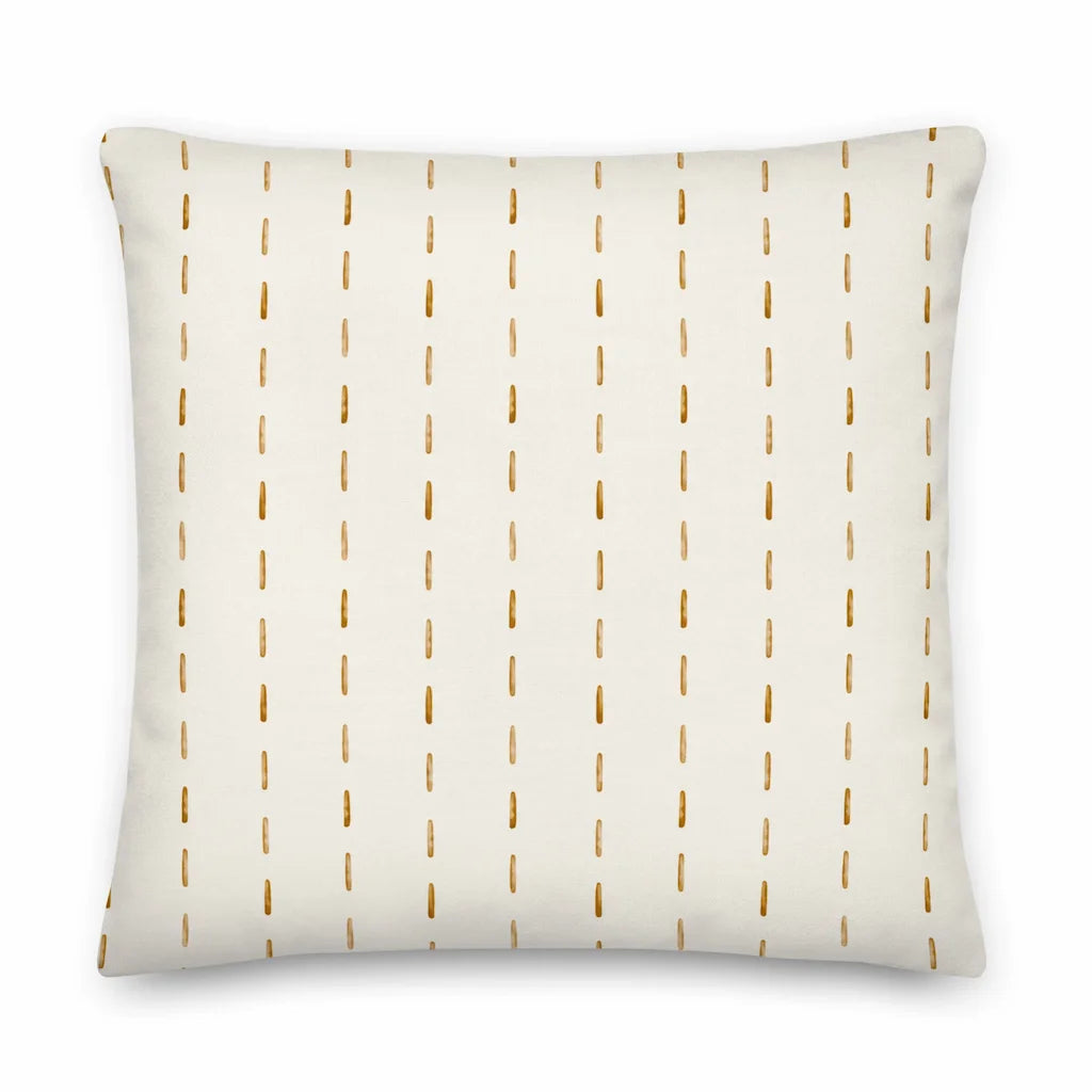 Meadow Stitch Throw Pillow | Modern Organic Accent Pillow | 22x22 Decorative Pillow with Insert