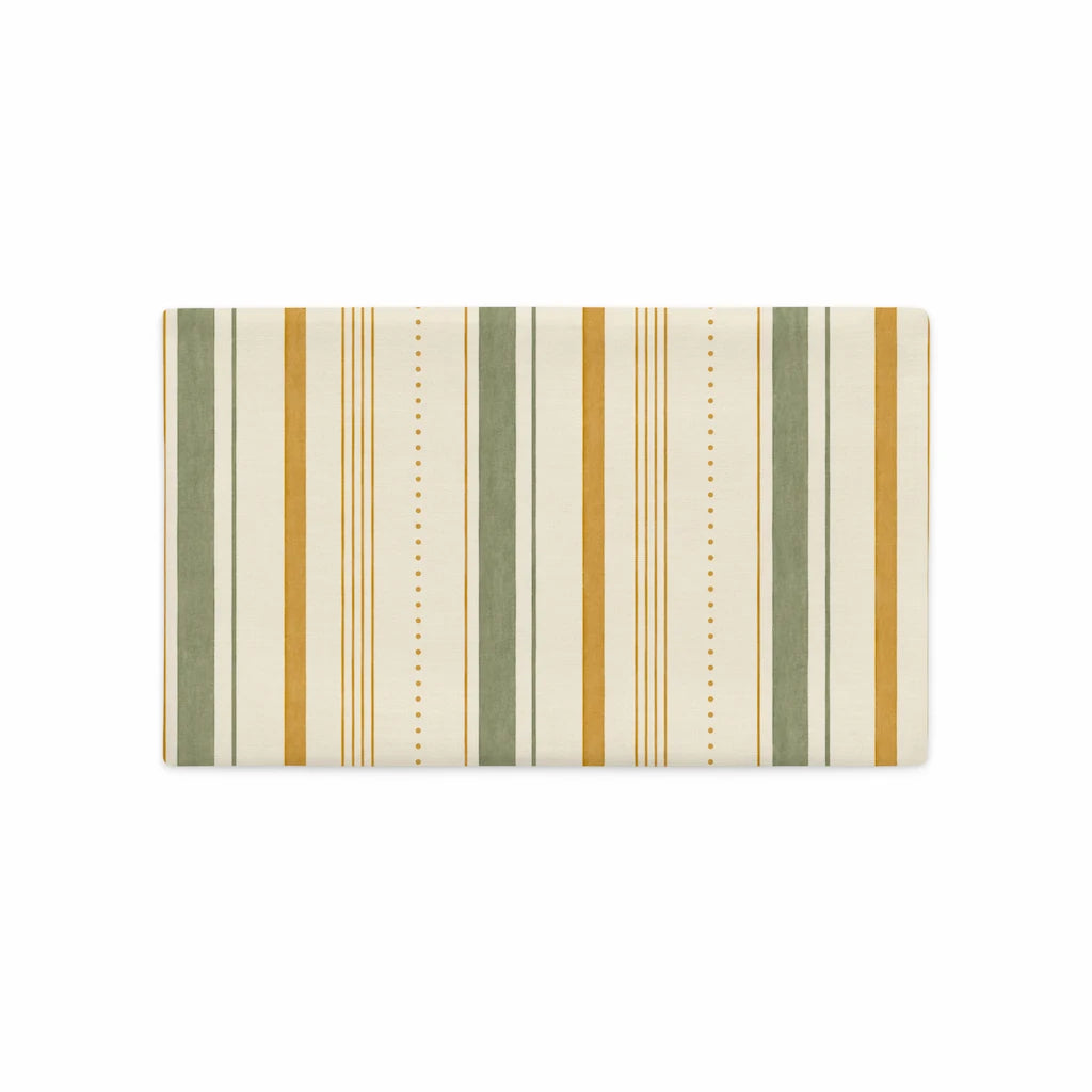 Golden Meadow Stripe Lumbar Pillow | Modern Organic Accent Pillow 12x20