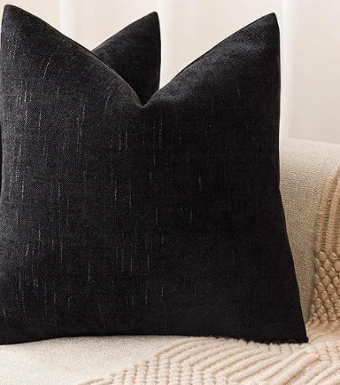Chenille | Textured Throw Pillow Cover | Soft Solid Color Sofa & Bedroom Cushion Case, Multiple Sizes