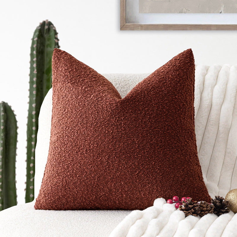 Boucle Throw Pillow Cover — Textured Cozy Accent, 18×18"