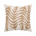 Fern Trace — Botanical Embroidered Throw Pillow Cover