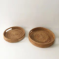 Willow Weave Tray Set | Modern Decorative Trays (Set of 2)