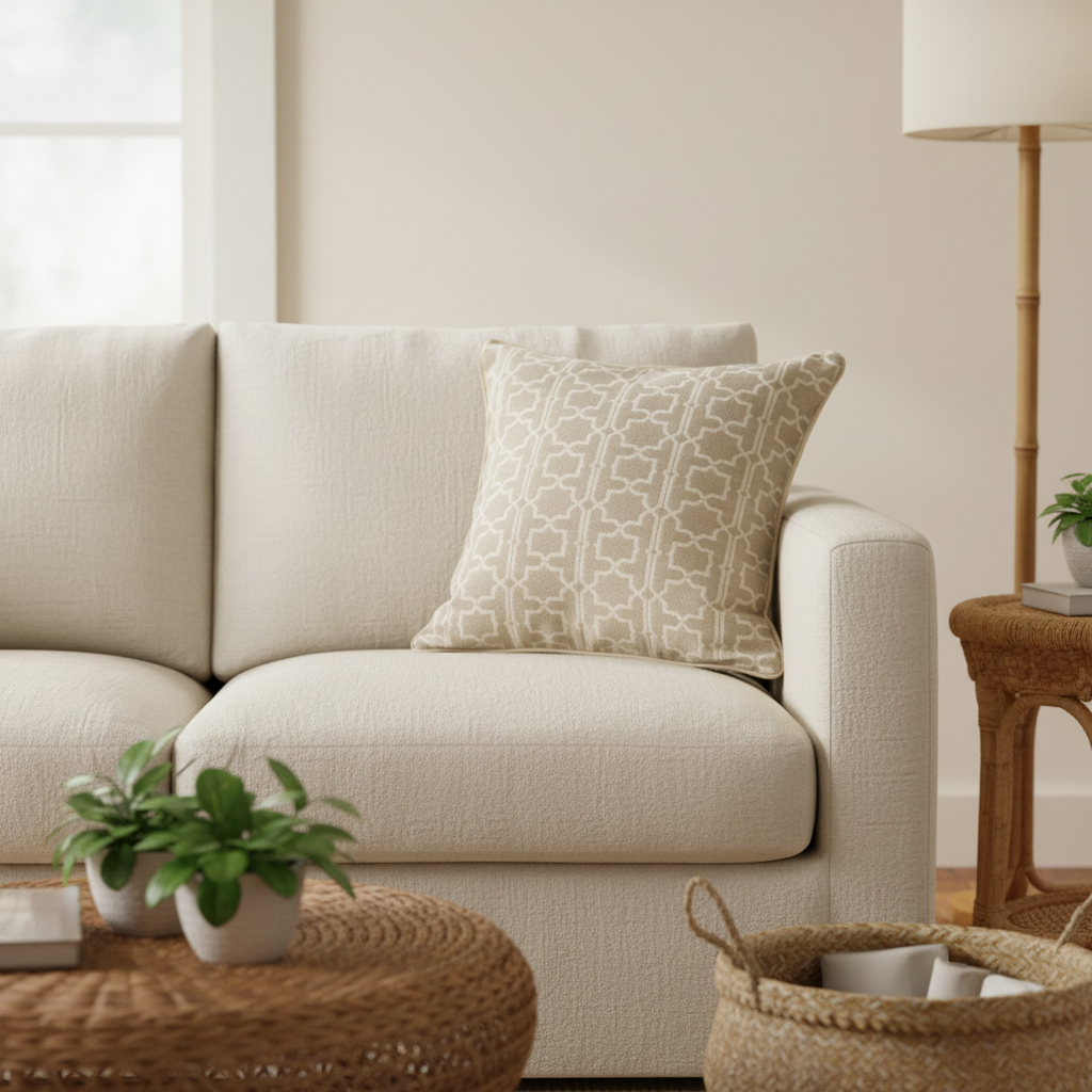 Geometric Lattice Throw Pillow Mockup