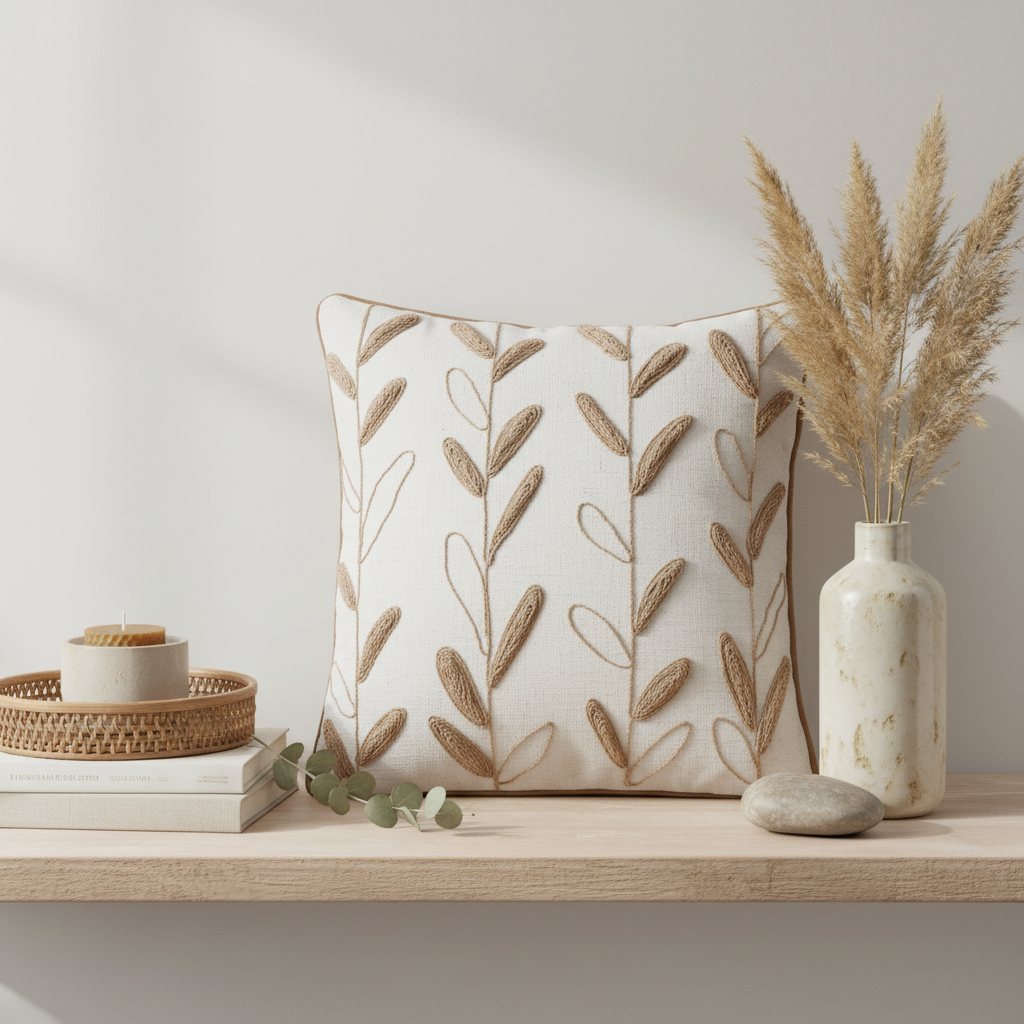 Harvest Leaf Pillow – Home Decor Group Styled Mockup