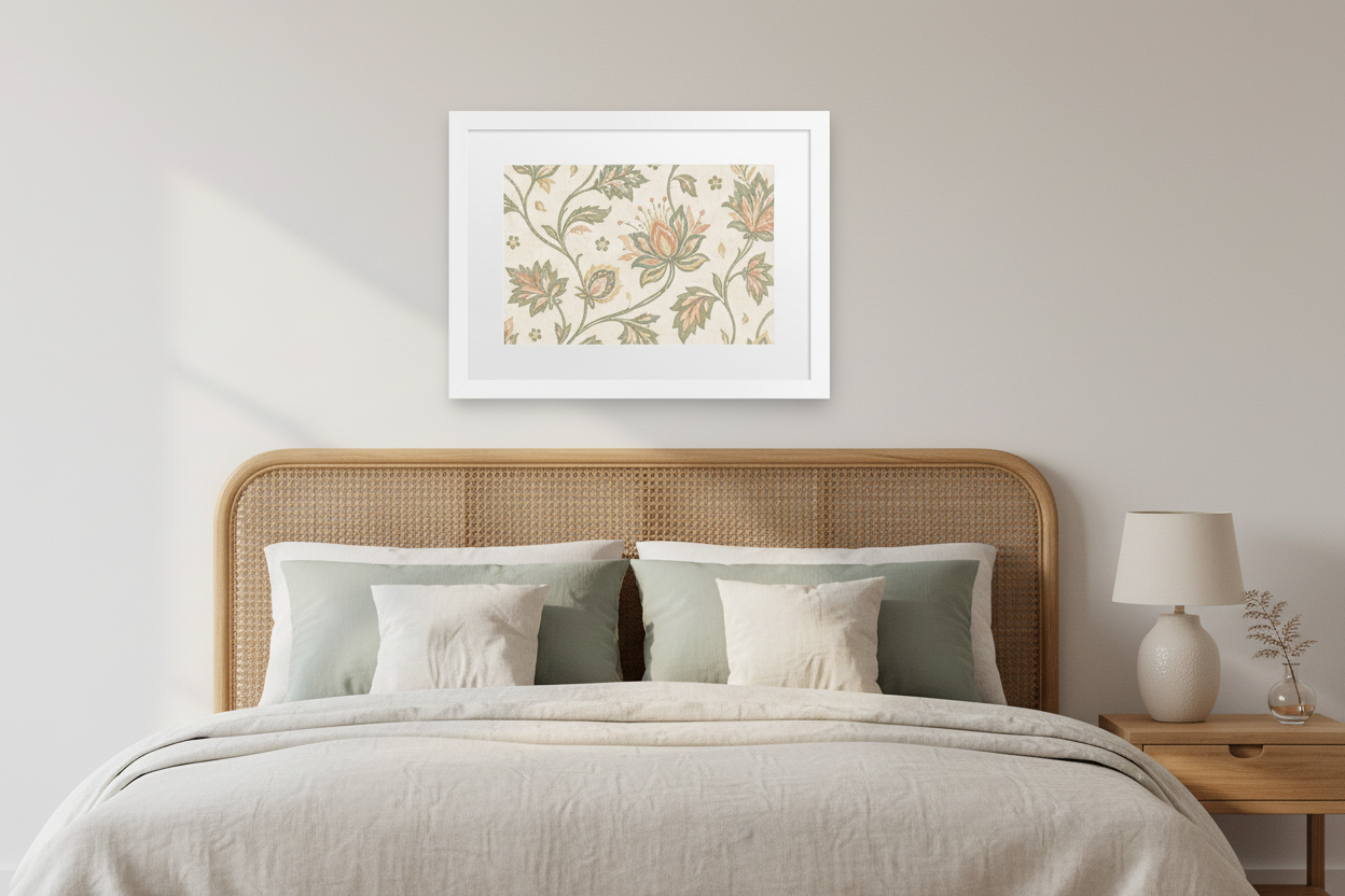 Heirloom Garden Print 2 Bedroom Mockup