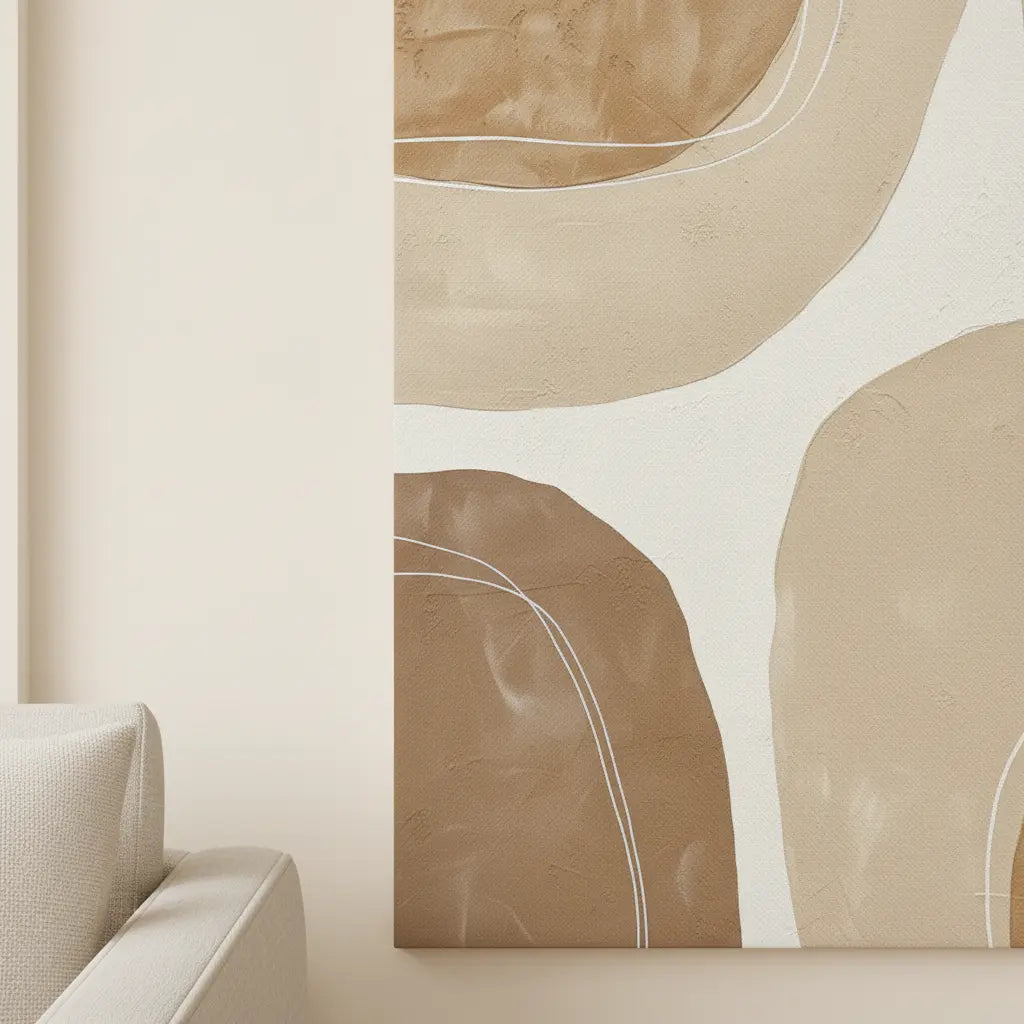 Arch Study | Modern Organic Canvas Wall Art in Warm Neutral Tones