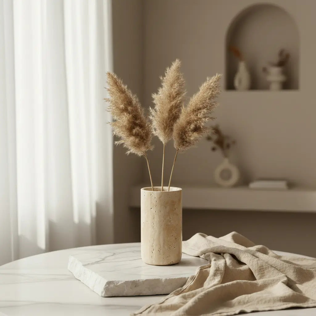 The Calla Vase — Polished Natural Stone