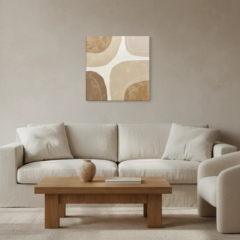Arch Study | Modern Organic Canvas Wall Art in Warm Neutral Tones