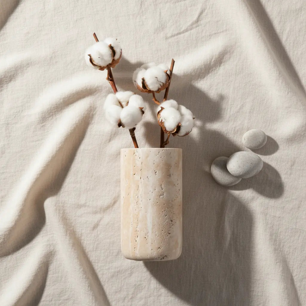 The Calla Vase — Polished Natural Stone