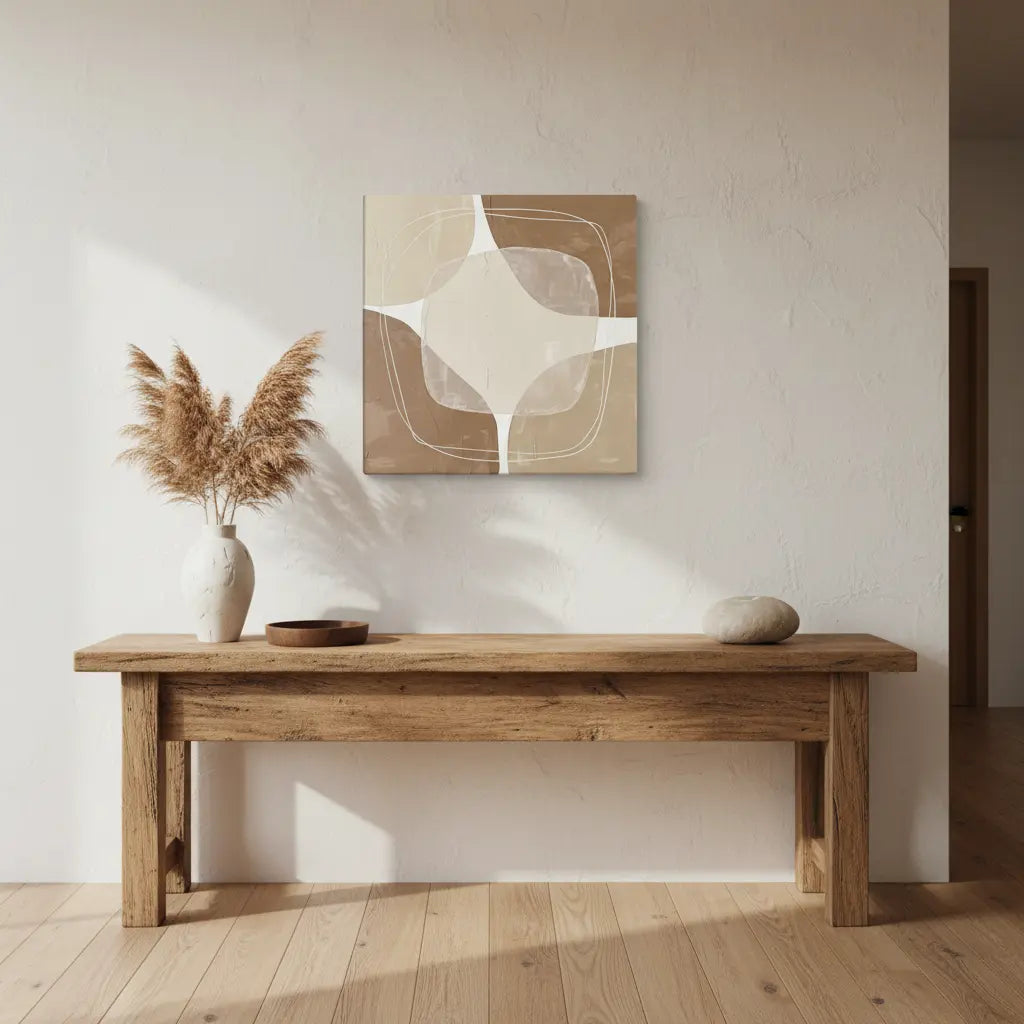 Muted Bloom |Modern Organic Wall Art in Warm Neutral Tones