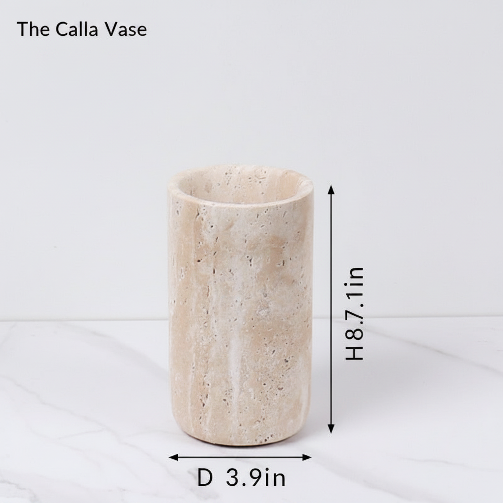 The Calla Vase — Dimensions in Inches
