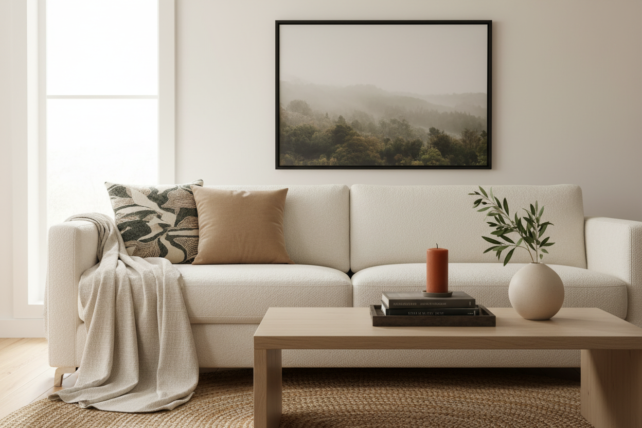 The Ebony Leaf Pillow – Fully Styled Lifestyle
