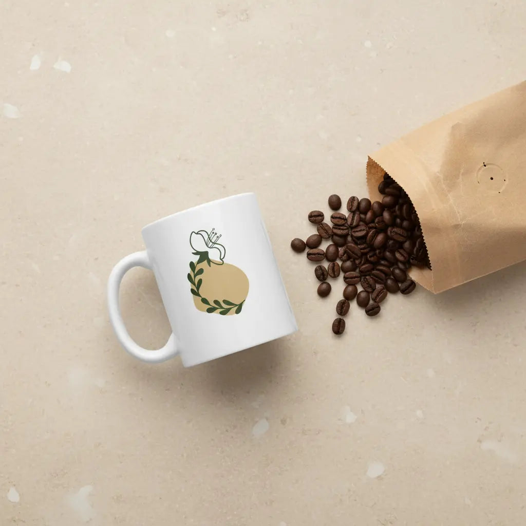 The Meadow Bloom Mug — Botanical Ceramic Mug 11 oz