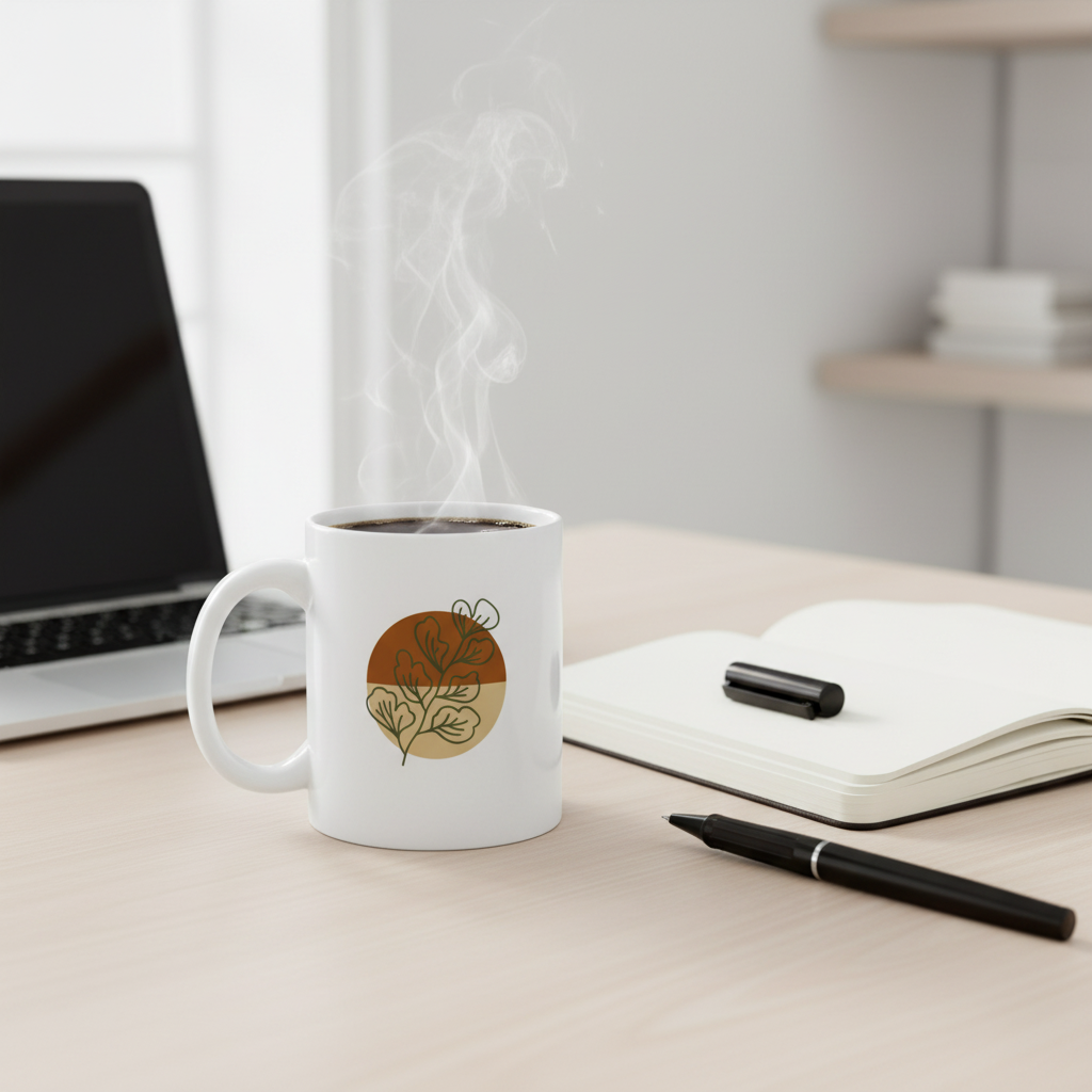 The Sienna Mug — Clean Office Lifestyle Mockup