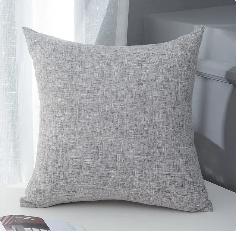 The Solid — Cotton Linen Throw Pillow with Insert